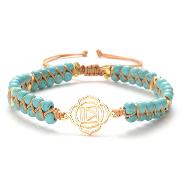 Unique Natural Stone Beads 3 Layers Wrap Bracelets For Women Girls Handmade Boho Leather Weave Bracelet  Jewelry Dropshipping